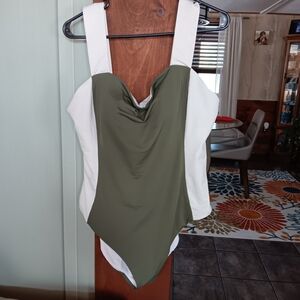 Lands' End White Swimsuit